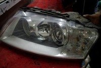 奥迪A8L车灯改装升级海拉3双光透镜+B7反光碗配氙灯