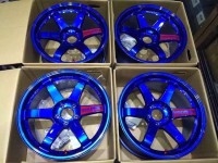 罕見RAYS TE37SL 特別版 珠光藍