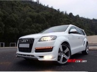奧迪Q7改裝JE-Design寬體大包圍 Q7改前后包圍 尾翼排氣尾喉套件