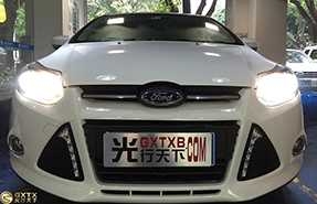 13福克斯改裝氙氣車燈_電腦編程解碼_全新海拉5雙光透鏡_歐司朗套裝