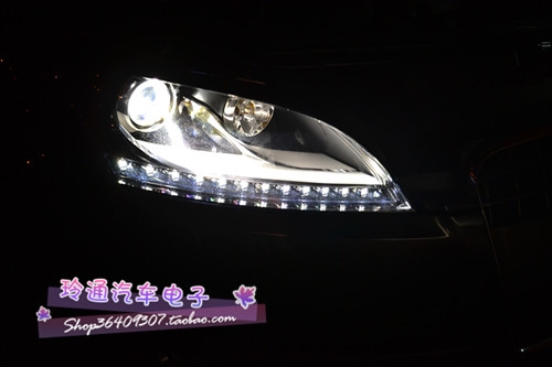 上海奥迪TT大灯改装21点博士双光透镜 欧司朗氙气灯