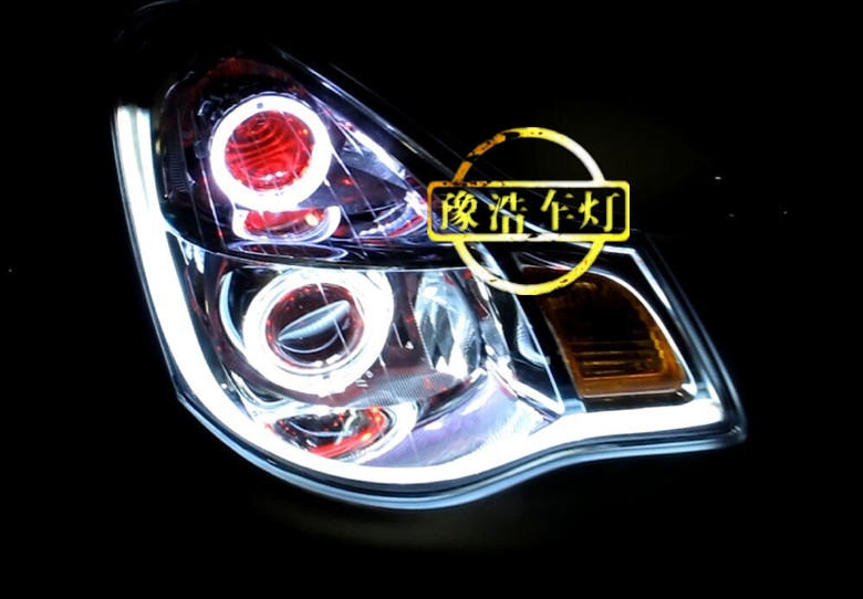 日產·軒逸·2011經典款 燈光升級：四透鏡+雙色日行燈+寶馬白天使眼+紅惡魔