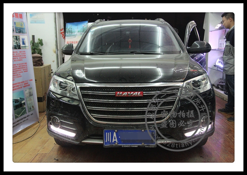 成都哈弗H6改車燈升級Q5雙光透鏡歐司朗氙氣燈