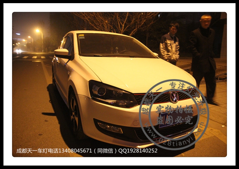 成都大眾Polo改裝氙氣燈惡魔眼