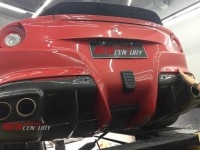 法拉利F12改裝DMC碳纖維后唇 Ferrari F12風(fēng)刀后杠擾流板大小包圍