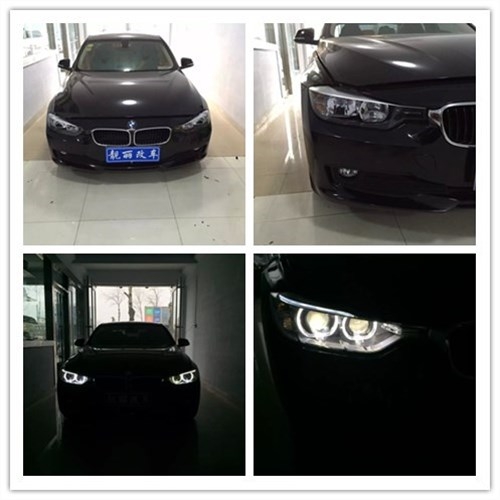 寶馬3系大燈改裝，移植高配內(nèi)膽