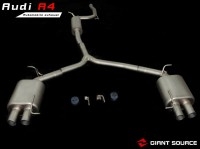 奧迪A4雙邊雙出排氣 新款A4改裝giantsource4出排氣