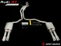新款奧迪A7改裝香港giantsource遙控閥門排氣 巨源中尾段
