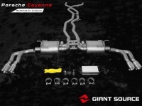 保时捷卡宴改装遥控阀门排气 香港giantsource中尾段