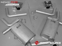 英菲尼迪FX35改裝香港巨源giantsource遙控閥門排氣 FX35排氣尾端