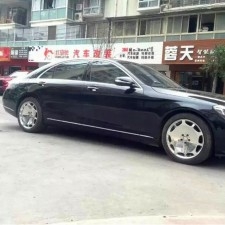 奔馳邁巴赫19寸全電鍍鍛造輪轂裝奔馳S400車型
