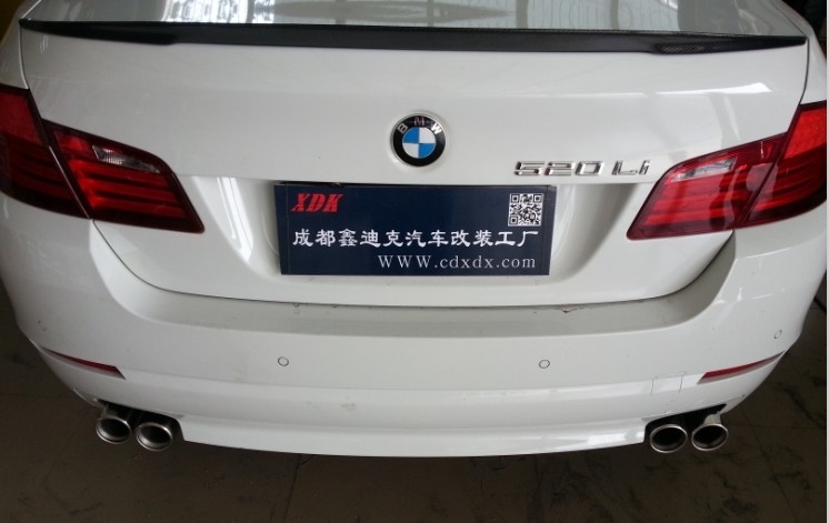 成都寶馬520LI F18改裝中尾段四出排氣