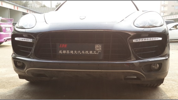 成都保時(shí)捷卡宴3.0T改裝TURBO大嘴，REMUS四出排氣等