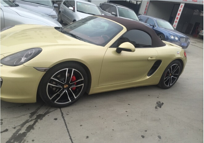 成都保時捷博克斯特BOXSTER 2.7剎車卡鉗改色，輪轂噴漆改色