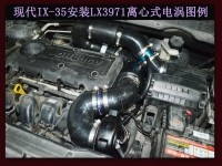 現(xiàn)代IX35 專用進氣 提升動力節(jié)油改裝 鍵程離心式電動渦輪增壓器LX3971