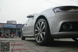成都極速輪轂  奧迪A4 升級18寸 K7349 槍灰車面案例