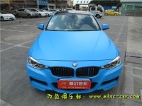 寶馬328全車貼膜改顏色 車身改色貼膜 汽車改色膜