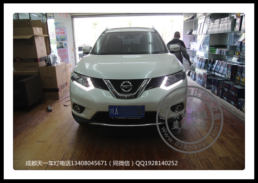 成都新奇駿車燈升級Q5雙光透鏡歐司朗套裝