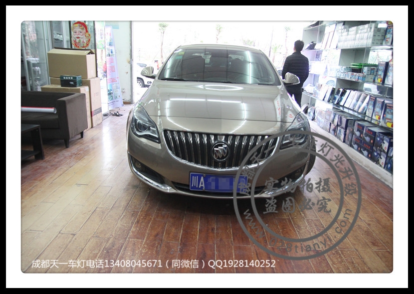 成都君威改裝車燈升級(jí)氙氣燈雙光透鏡日行燈