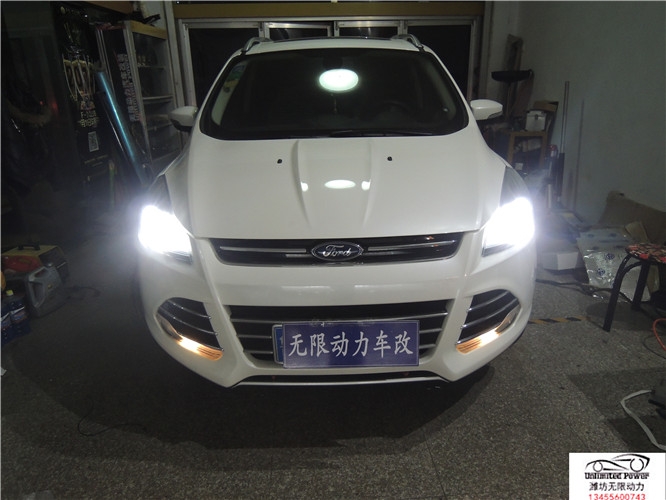 濰坊福特翼虎改燈，改裝LED天使眼