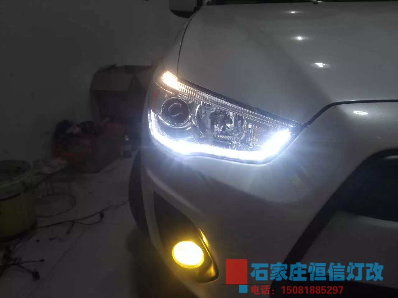 【石家莊恒信改燈】勁炫升級(jí)流光日行燈，歐司朗霧行者，Q5透鏡