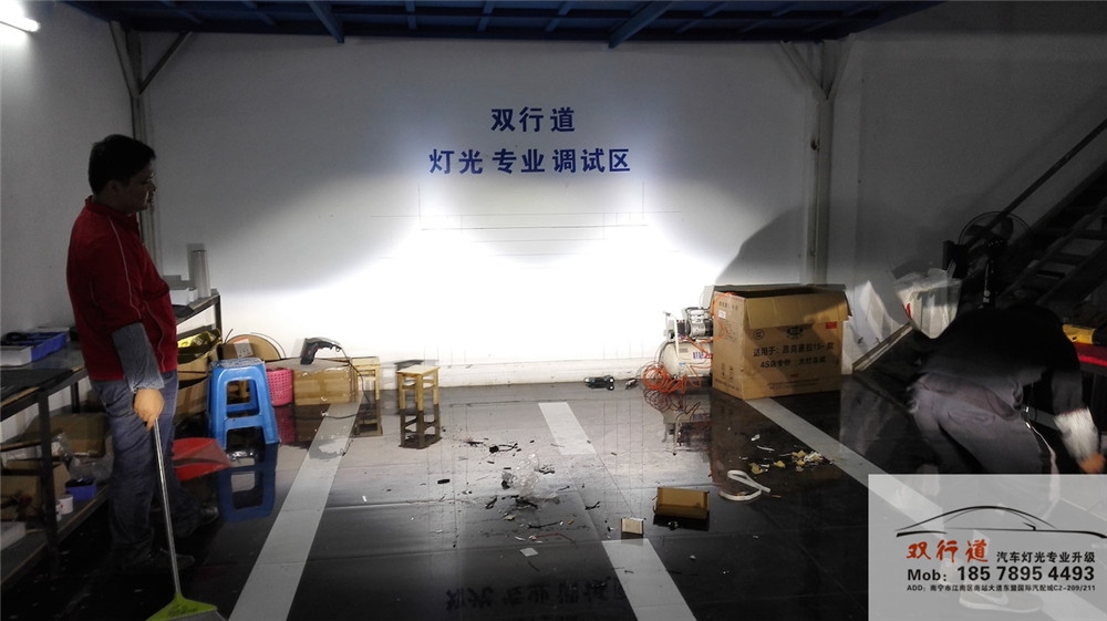南寧雙行道車燈改裝-全新奧德賽LED大燈升級(jí)海拉5