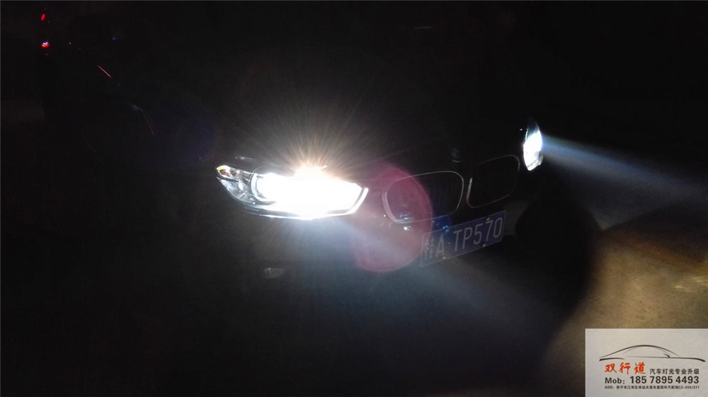 南寧雙行道車燈改裝-寶馬1系升級巖崎海拉5套裝