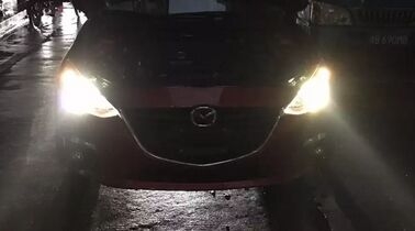 新馬自達(dá)3燈光升級(jí)q5雙光透鏡    深圳光速車(chē)改改燈