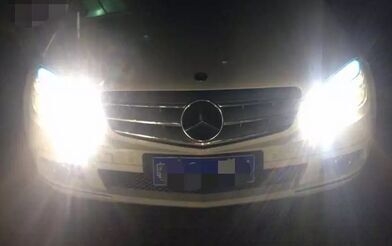 奔馳c大燈改裝q5透鏡     深圳光速車改改燈