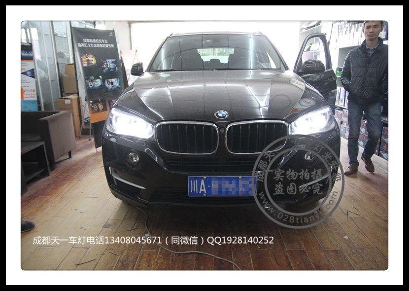 成都寶馬X5車燈升級改裝德國海拉5歐司朗CBI