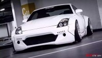 日產(chǎn)350Z改裝火箭兔寬體大包圍 改裝寬體前杠輪眉