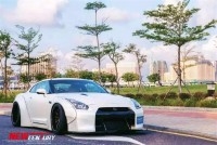 日產(chǎn)GTR改裝LB寬體大包圍 改裝前杠后唇寬體LB套件輪眉