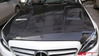 新款奔馳C級改裝碳纖維機蓋 W205開孔機蓋