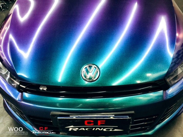 大眾尚酷R車身改色貼膜WOO新款星光靛青藍(lán)