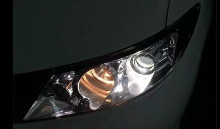 比亞迪款大霸道改裝q5透鏡+雪萊特氙燈泡  深圳光速車改改燈