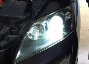 馬自達cx7燈光升級q5透鏡    深圳光速車改改燈