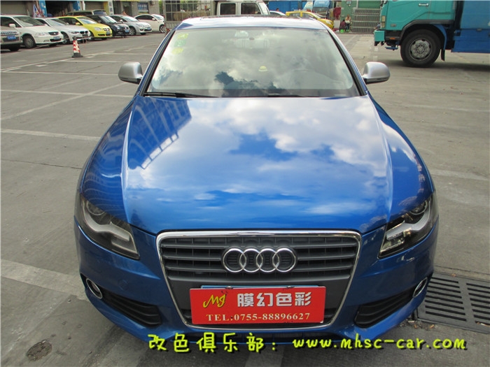 奧迪A4L全車貼膜改顏色 汽車車身貼膜改顏色