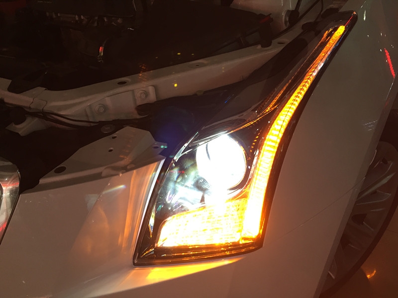 上海凱迪拉克ATS-L改日行燈 海拉5透鏡 歐司朗氙氣燈安定器