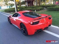法拉利458碳纖維尾翼 Ferrari458改裝Novitec Rosso定風(fēng)翼 雙層