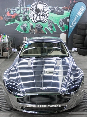 ASTON MARTINN阿斯頓馬丁 改色貼膜 PWF電鍍銀施工完成