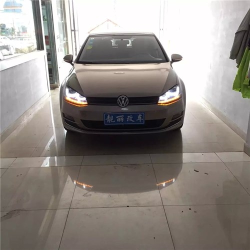 濰坊高七換雙u大燈總成