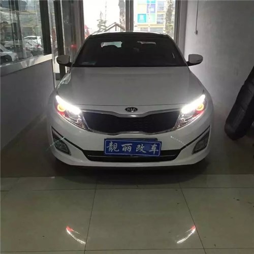 濰坊起亞K5改雙光透鏡，氙氣燈，惡魔眼