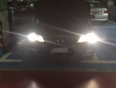 馬自達(dá)6車燈升級(jí)Q5雙光透鏡     深圳光速車改改燈