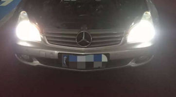奔馳cls改裝德國海拉5透鏡    深圳光速車改改燈