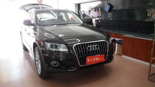 韶關(guān)至上音樂汽車音響專業(yè)改裝店，奧迪Q5原車屏附帶凱立德導航升級