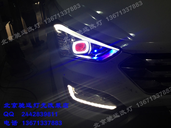 全新勝達(dá) 車燈改裝 高配燈眉 天使眼改裝 北京改燈