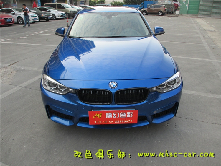 寶馬3系全車貼膜改色 汽車改色貼膜 汽車貼紙裝飾