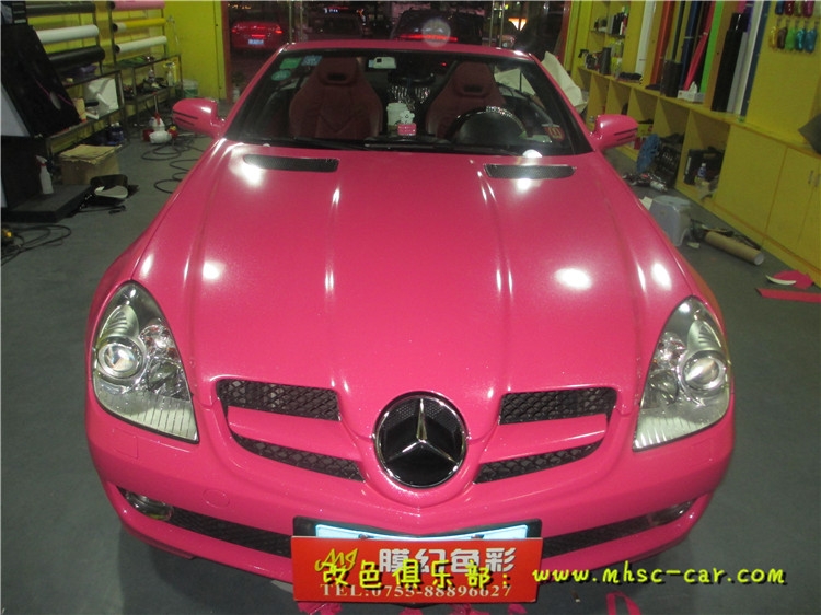 奔馳SLK車身改色貼膜 全車改顏色 深圳汽車改色店