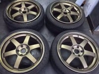 日本 鍛造 RAYS TE37  二手 極品 到一套