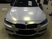 WOO新款星光白變金（寶馬3系車身改色貼膜案例）